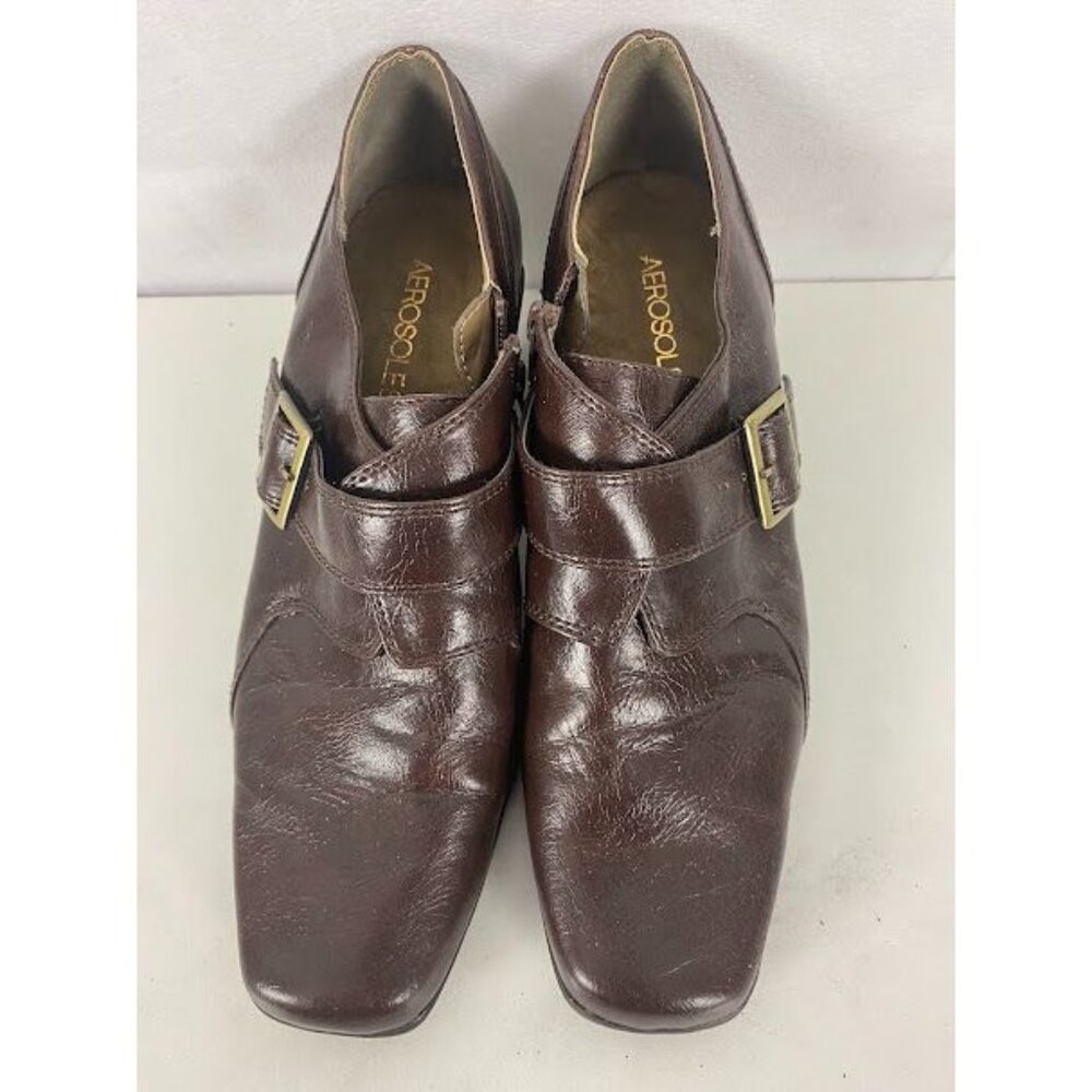 Aerosoles Brown Pensawcola Heel Comfort Pumps‎ Shoes Women's Size 9.5(US)